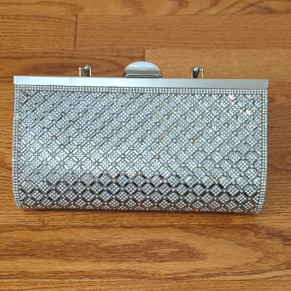 Dazzling Silver Evening Clutch